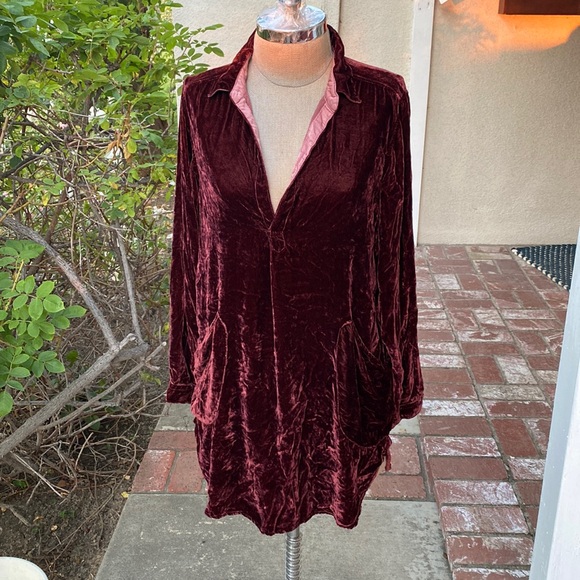 CP Shades silk blend velvety stunning tunic dress/blouse w/ great deep pockets - Picture 5 of 15